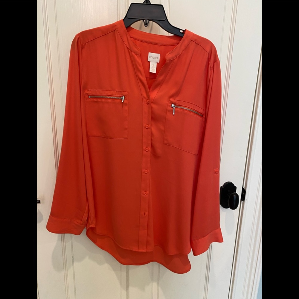 Chico’s Tab Sleeve Blouse